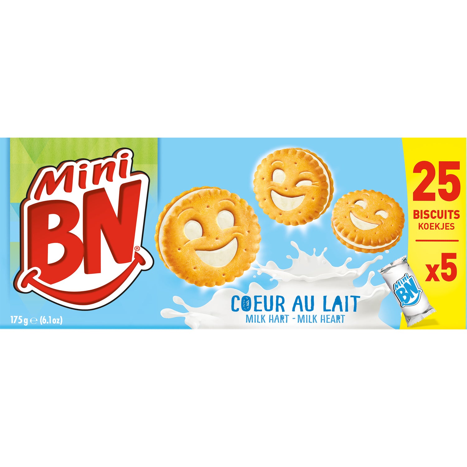 Mini BN Biscuits Coeur au lait 175g (5x35g)