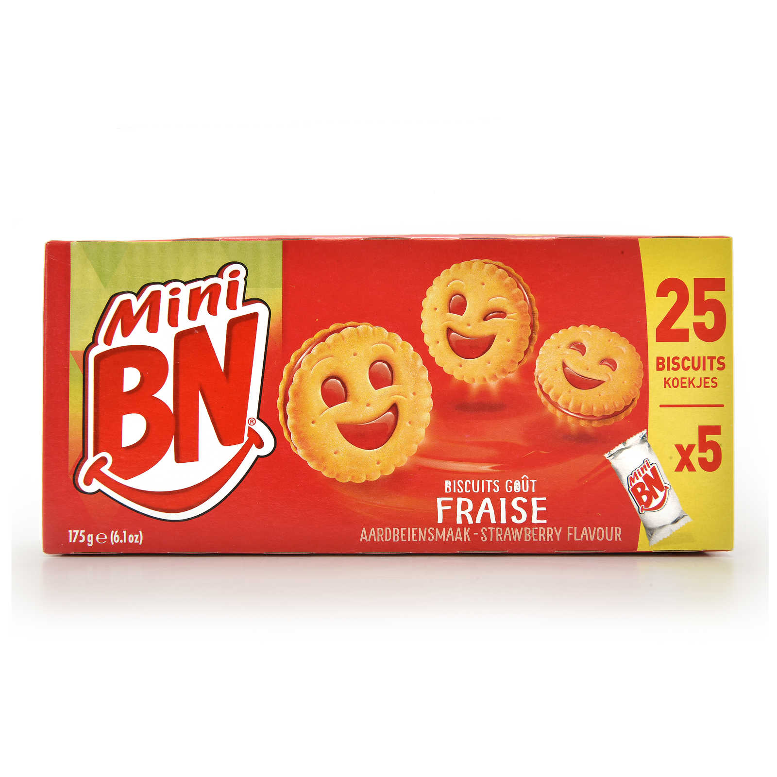 Mini BN Biscuits Fraise 175g (5x35g)