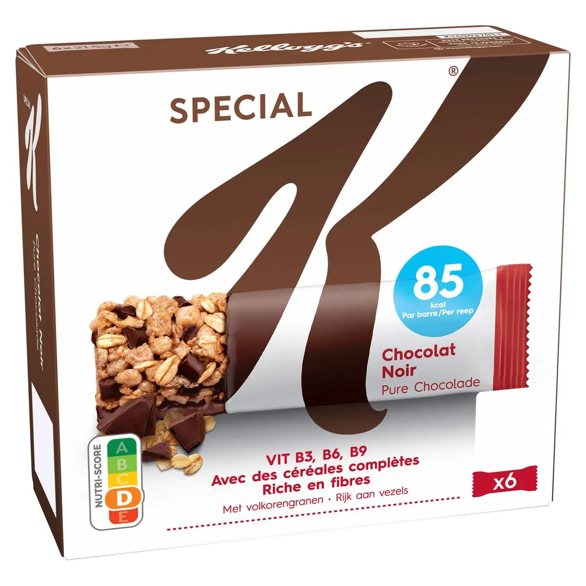Barres Special K Chocolat noir 6x21,5g