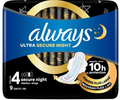 Always Ultra - serviettes secure night (9 pièces)