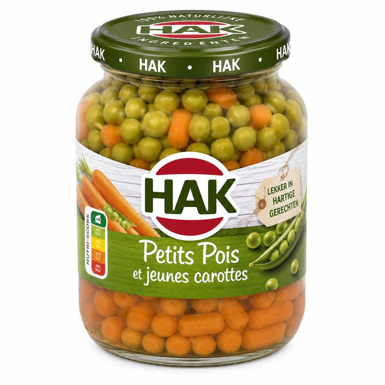 HAK Petits Pois avec Jeunes Carottes 680g