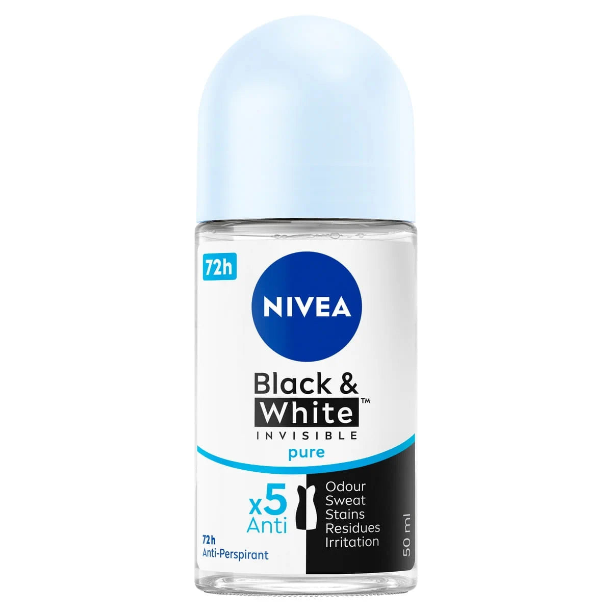 NIVEA - Désodorisant Roller - Black & White Invisible - 50 ml